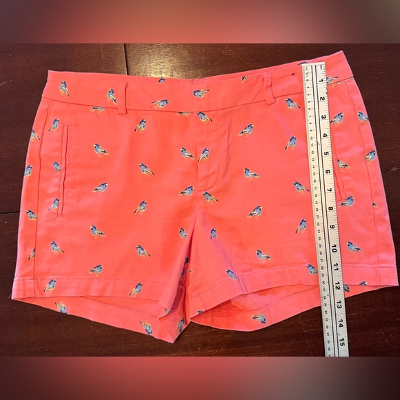 Ana Twill Coral Bird Print Shorts - Picture 5 of 5